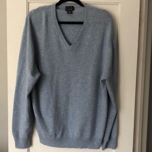 Joseph A. Banks 100% Cashmere men’s sweater. Blue Heather. Preowned. Size XL.EUC